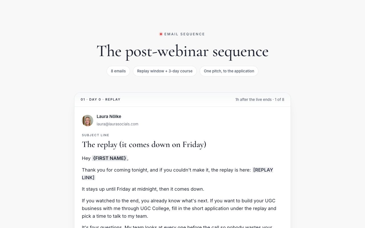 Post-webinar preview